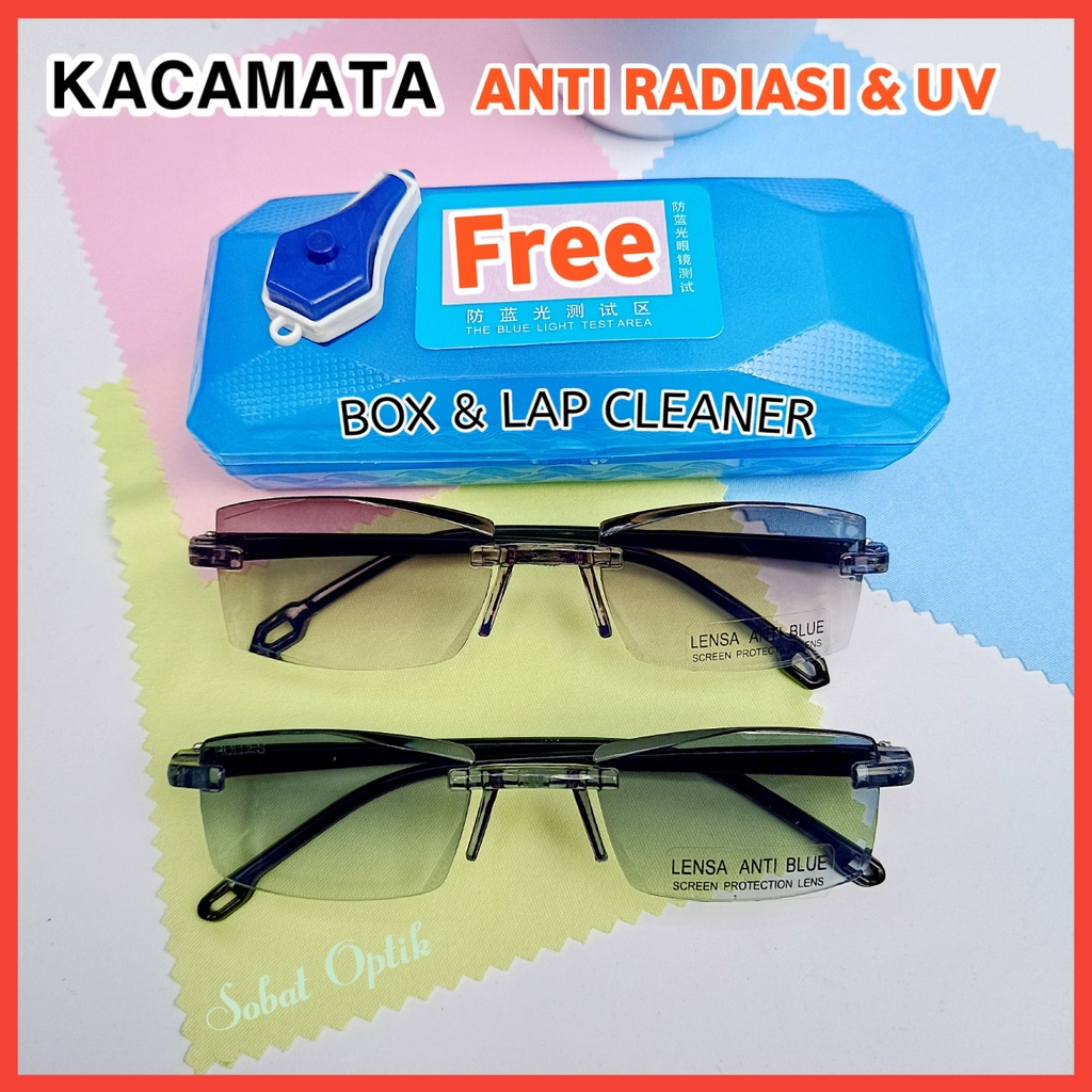 Kacamata antiradiasi blueray dan anti ultra violet