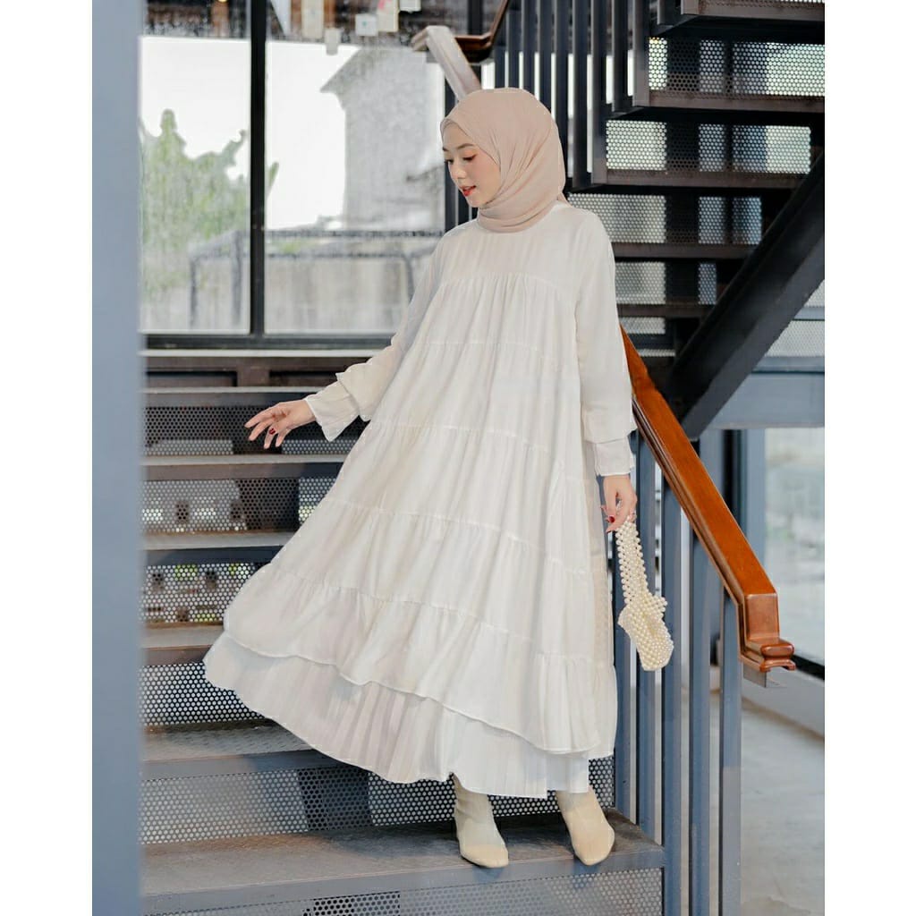 GFS CEMPAKA RAYON DIAMOND TUNIK TULLE RUFFLE