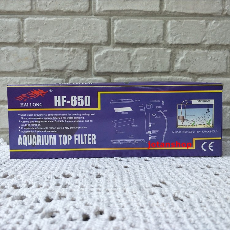 HAILONG  HF650 hf 650 hf-650 Box filter atas top lengkap aquarium aquascape