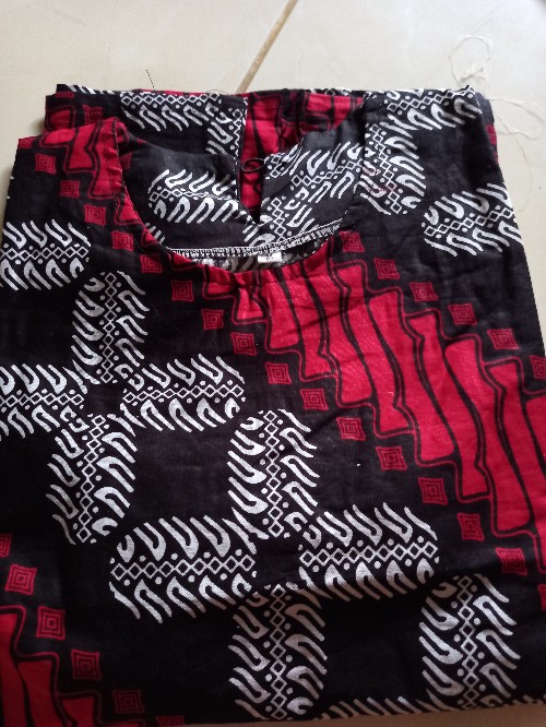 Tey-17 Batik Wanita Asj Sa Hrb026 Kenongo Kemeja Tosca Pendek