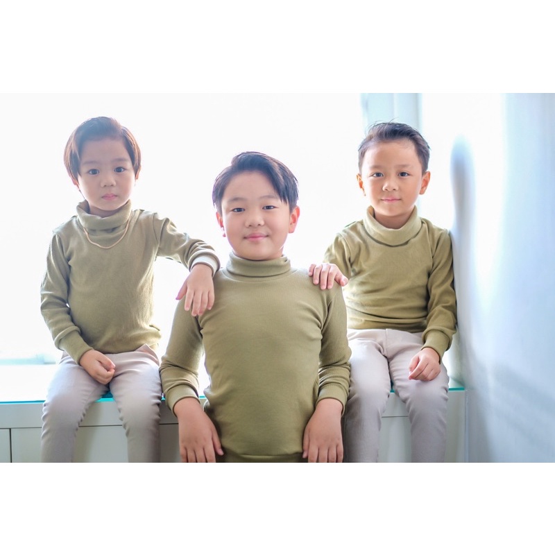 Turtle neck anak laki laki fashion anak laki laki kaos anak bahan rib hyun long sleeve rainkidswear-3