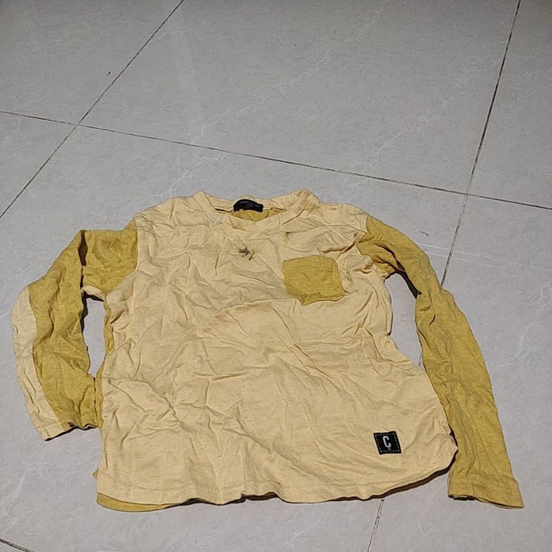 kar preloved comme ca ism size 130 kuning lengan panjang