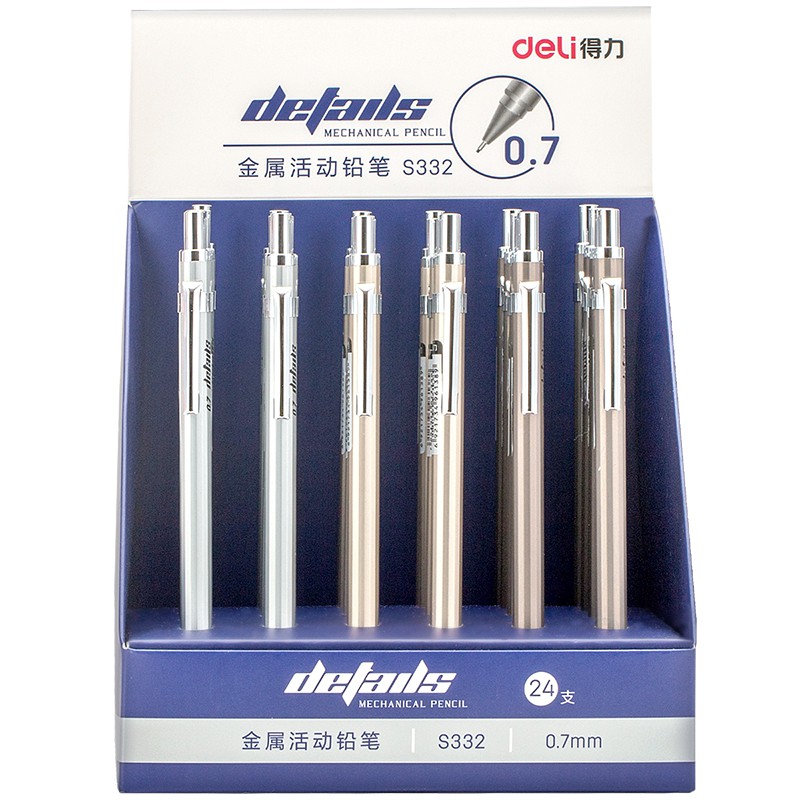 

Deli pensil mekanik besi 0.7mm 3warna fashion S332