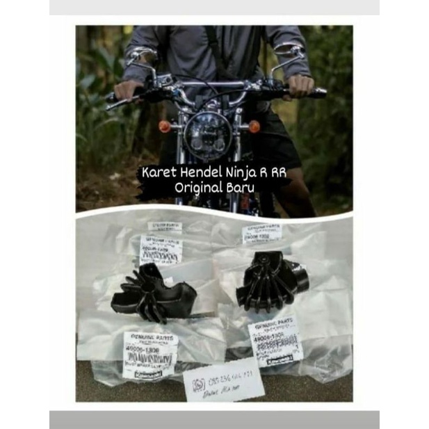Satu Set 2 PCS Karet Hendel Ninja R RR Original PNP CB GL MP Tiger KLX RX King / Karet Hendel Ninja 