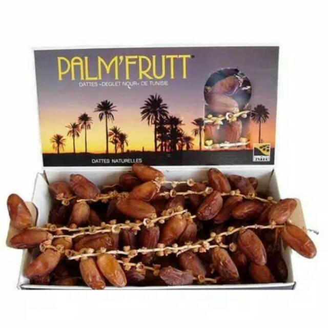 

Kurma tunisia tangkai kering crunchy palm frutt