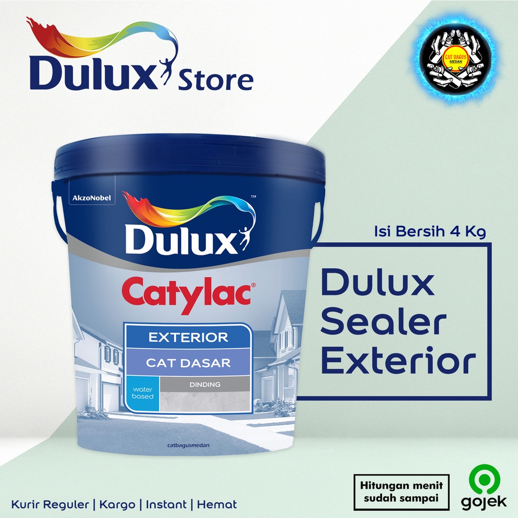 Jual Sealer Cat Dasar Dulux Catylac Exterior Khusus Tembok Luar 4 Kg Tahan Cuaca Panas Hujan 7128