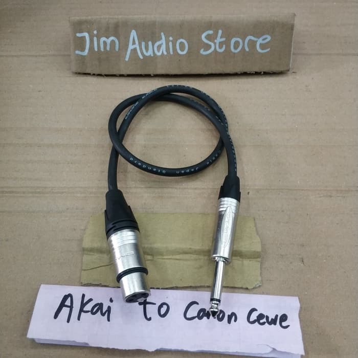 Kabel mic canare 50cm akai 6,5mm to xlr female jek BMA / akai to canon