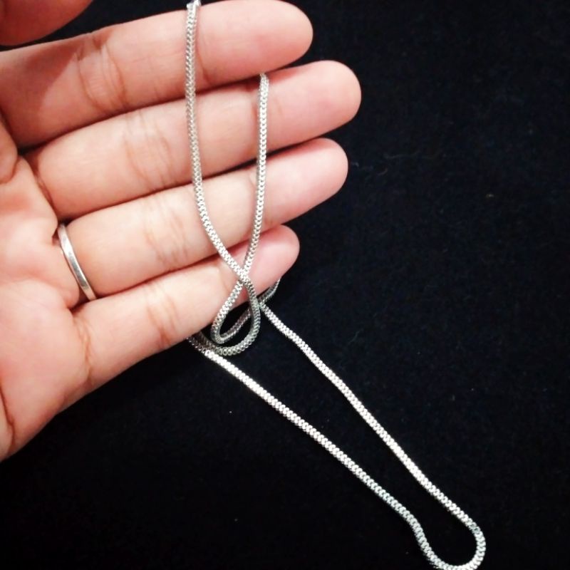 kalung perak asli berat 4.560gram