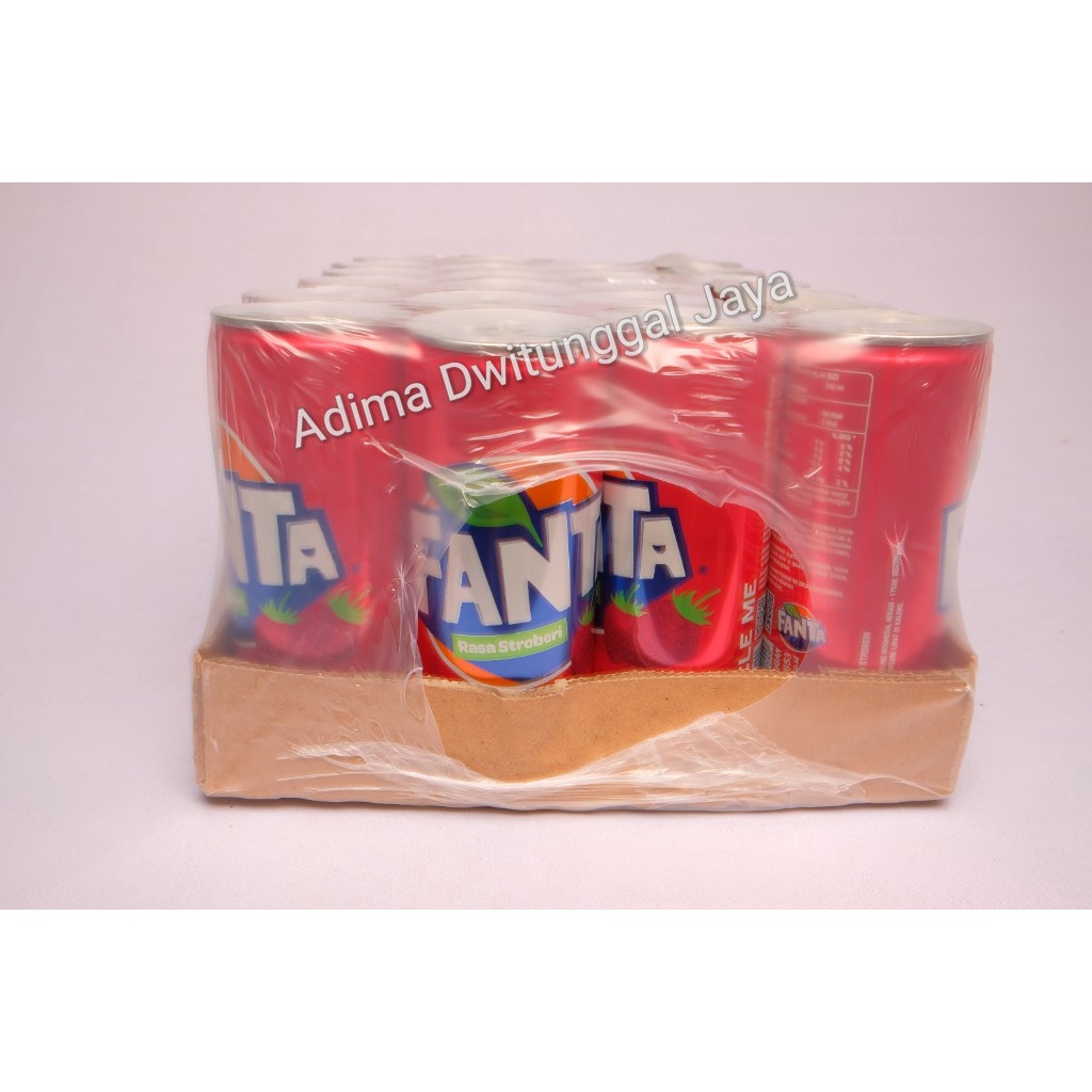 Fanta Strawberry Can / Fanta Stroberi Kaleng 24 x 250 ml - Karton