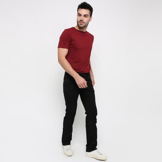 New Product Edwin Celana Jeans 505-05-01 Regular Fit Pria Panjang Hitam - Biru, 29 Free Ongkir
