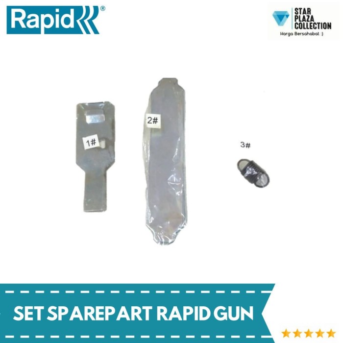 

Set Sparepart Staples Tembakan Rapid R23 (Per + Plat + Pelatuk Rapid)