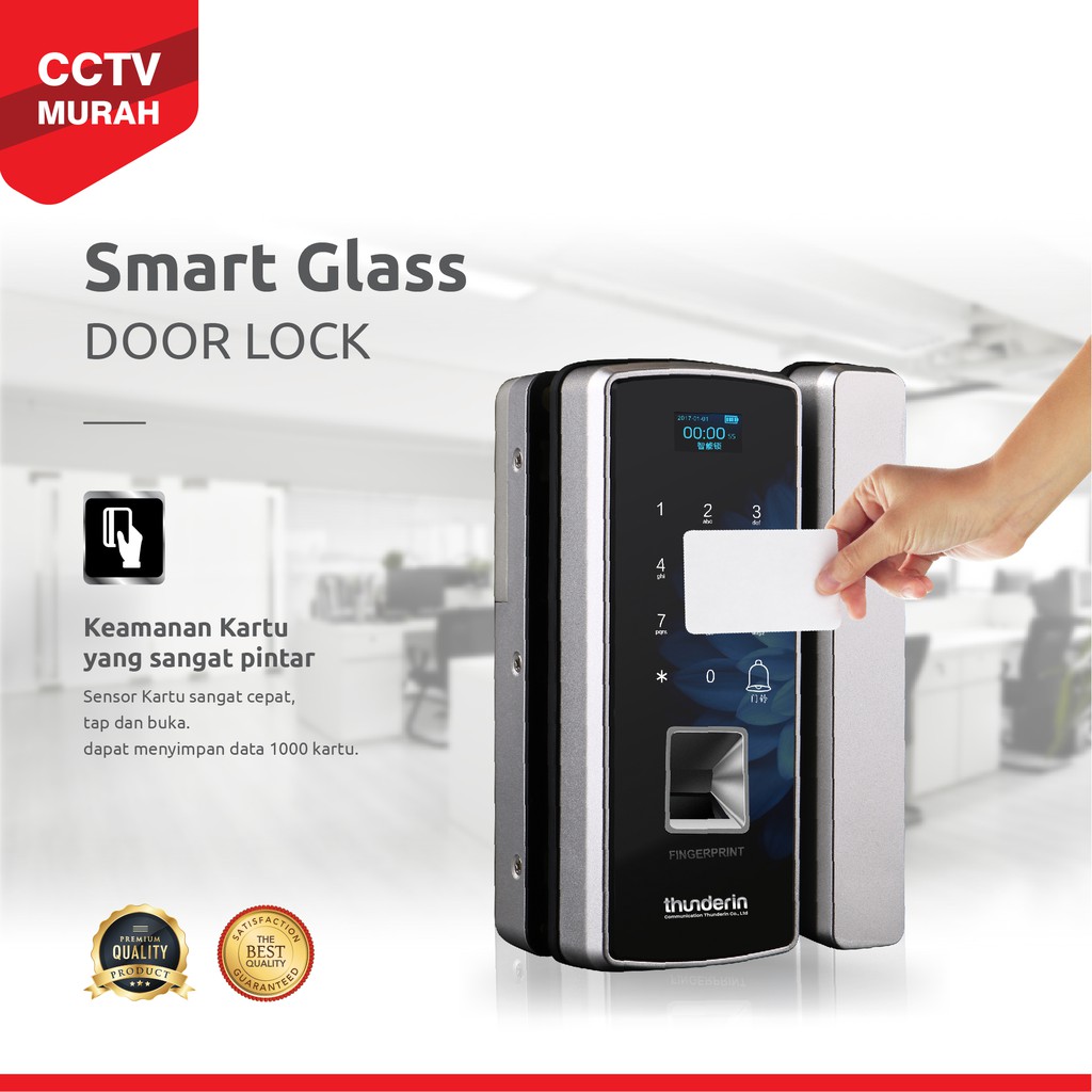 Smart Fingerprint Door Lock - Black