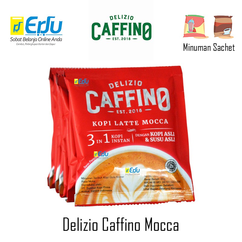 

Delizio Caffino Mocca Kopi Instan 3in1 Kopi Susu Asli - 10pcs x 20gr