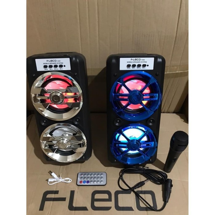 Speaker karaoke FLECO F-6581/6582 Free Mic dan Remote