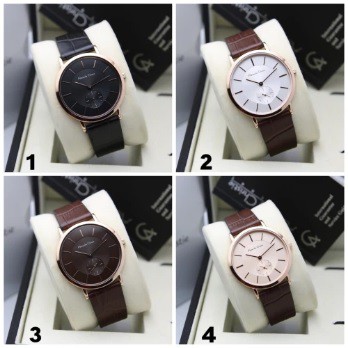 ORIGINAL ALEXANDRE CHRISTIE jam tangan couple ac8575/ ac 8575 tali kulit
