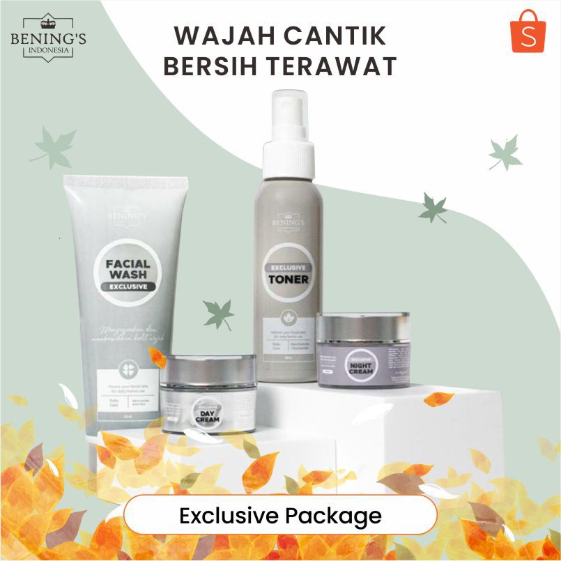 Paket Exclusive Package Bening Skincare / Pemutih Wajah / Perawatan Kecantikan Termurah Berkualitas