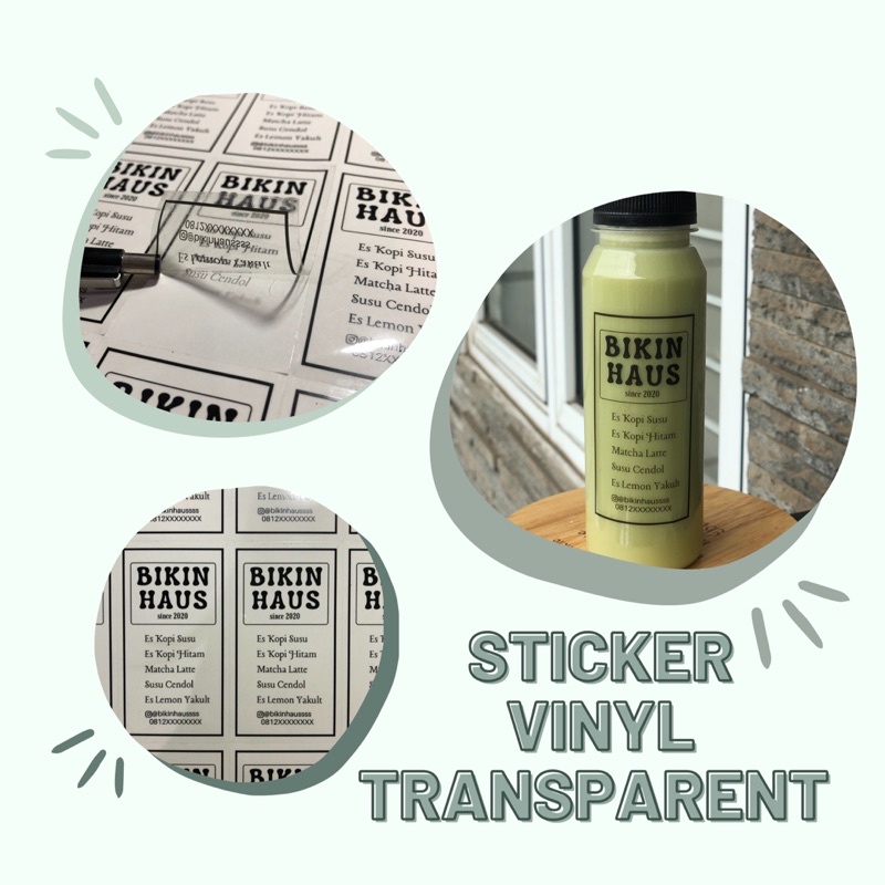 

STICKER VINYL TRANSPARAN A3+ / STICKER TRANSPARENT / STICKER KEMASAN/LOGO/LABEL