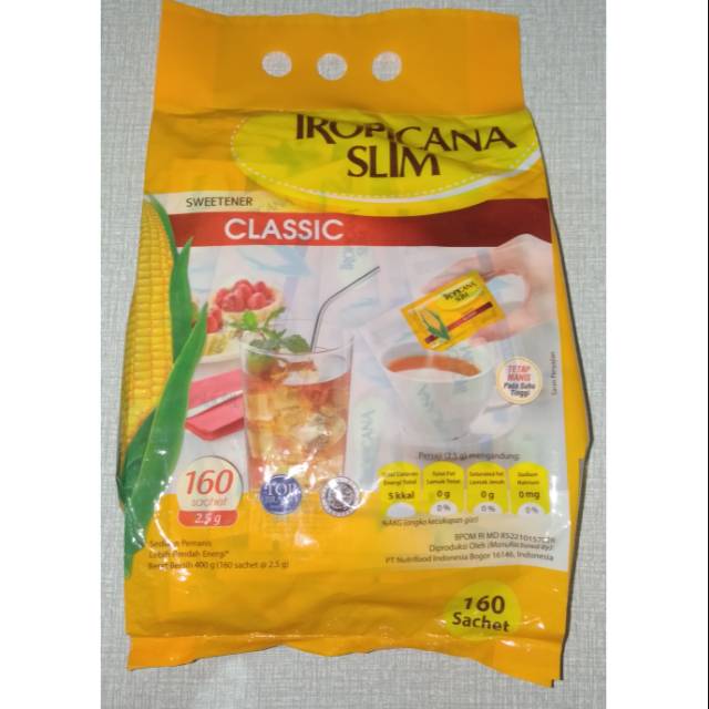 

Gula Tropicana Slim Classic isi 160 sachet
