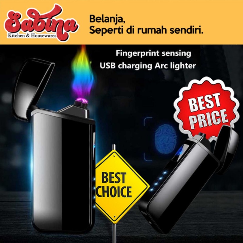 Korek Api Elektrik Pulse Plasma Touch Elegant Pematik USB Rechargeable