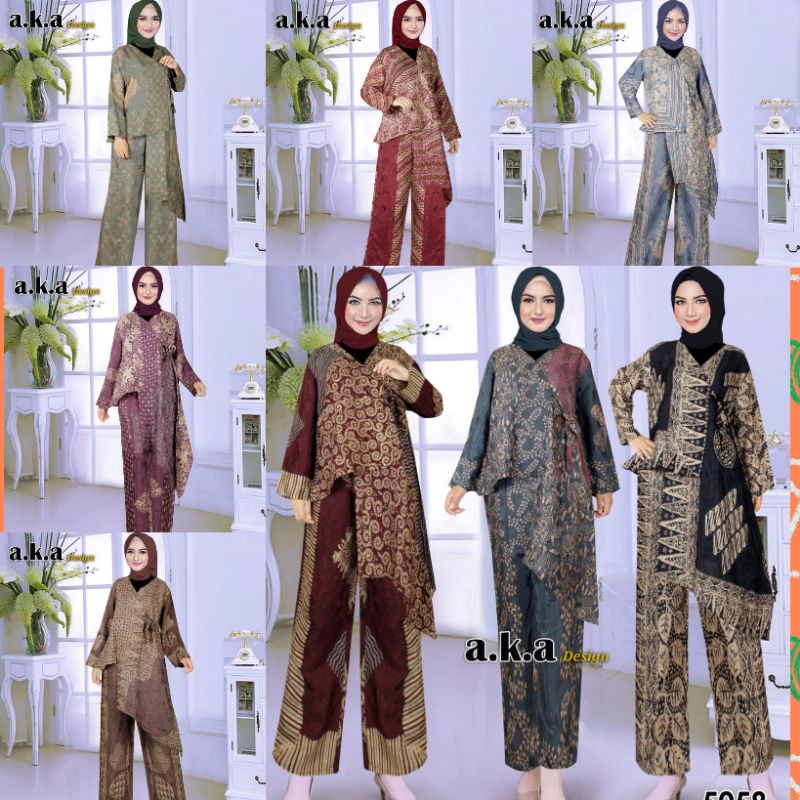 5058 SETELAN CELANA KULOT BATIK BABY PREMIUM SEMI SUTRA a.k.a design