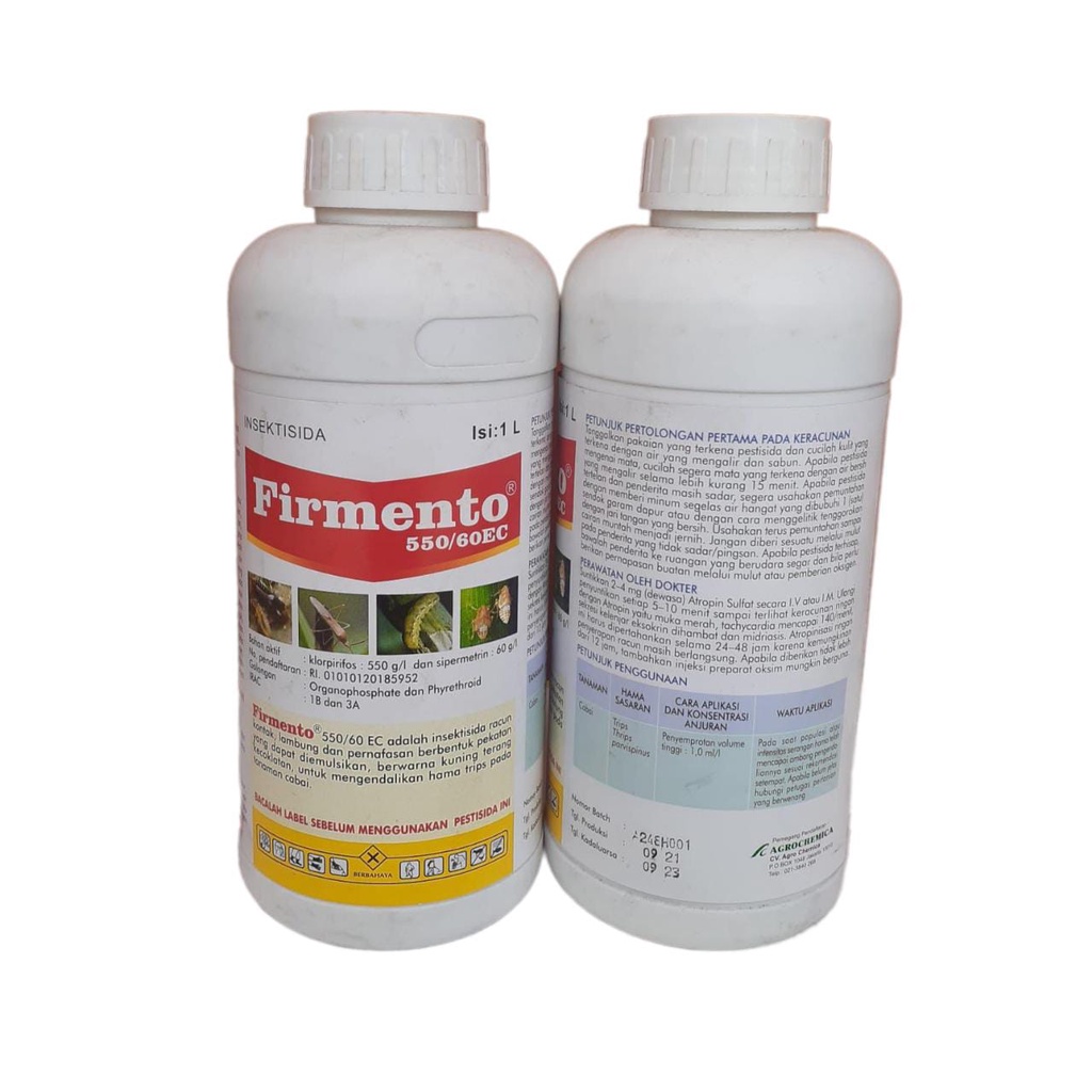 Insektisida FIRMENTO 550/60 EC 1 Liter Racun Hama 2 Bahan Aktif Ukuran Pembasmi Hama Agrochemica