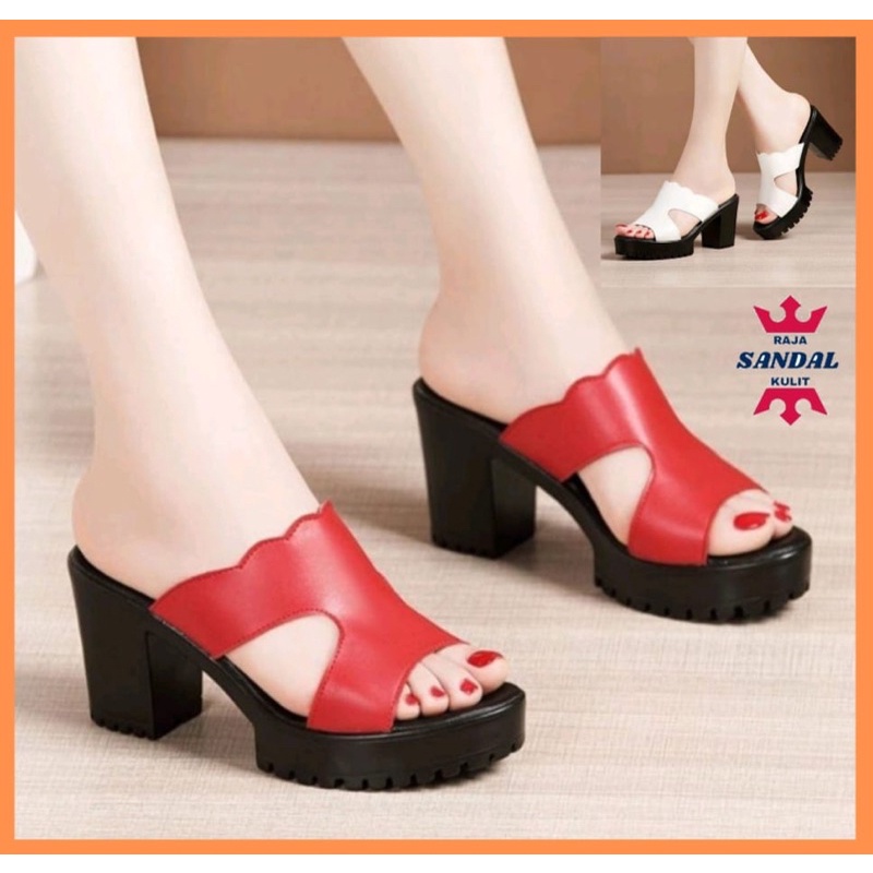 Heels wanita/sepatu heels original bahan kulit asli (Ex-013)