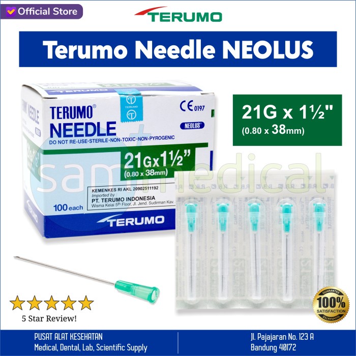 Terumo Needle NEOLUS 21G PER 10 PCS