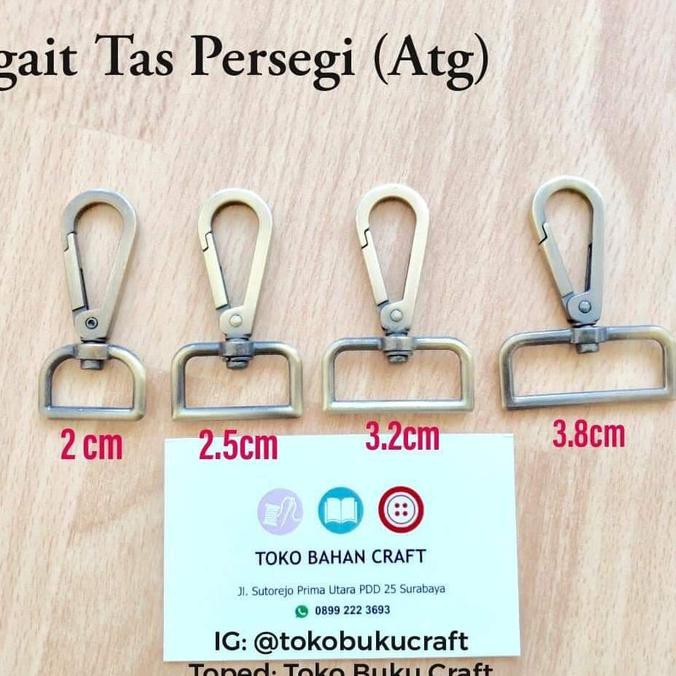 

pengait tas persegi 2cm per lusin BERKUALITAS