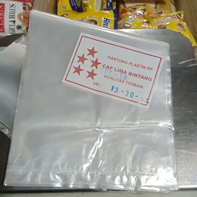 Plastik PP/Plastik Bening uk 13x30
