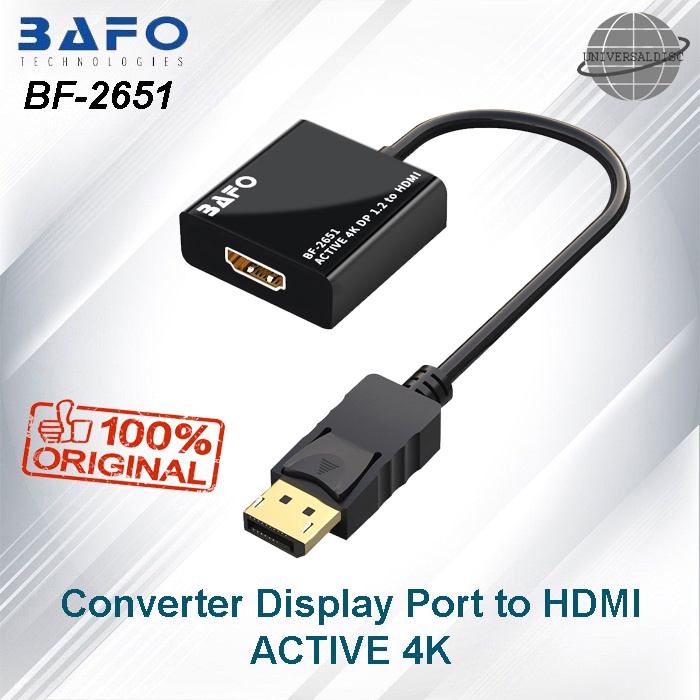 Converter Display Port to HDMI BAFO BF-2651 ACTIVE 4K - DP to HDMI - DP to HDMI Aktif