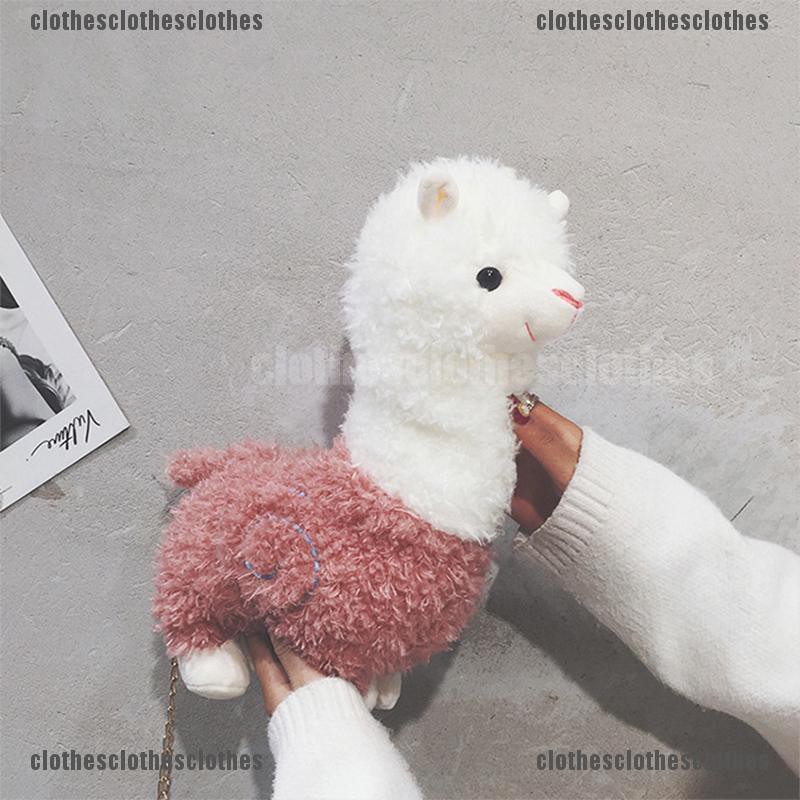 Tas Bahu Wanita Motif Kartun Hewan Alpaca Lucu Untuk Belanja