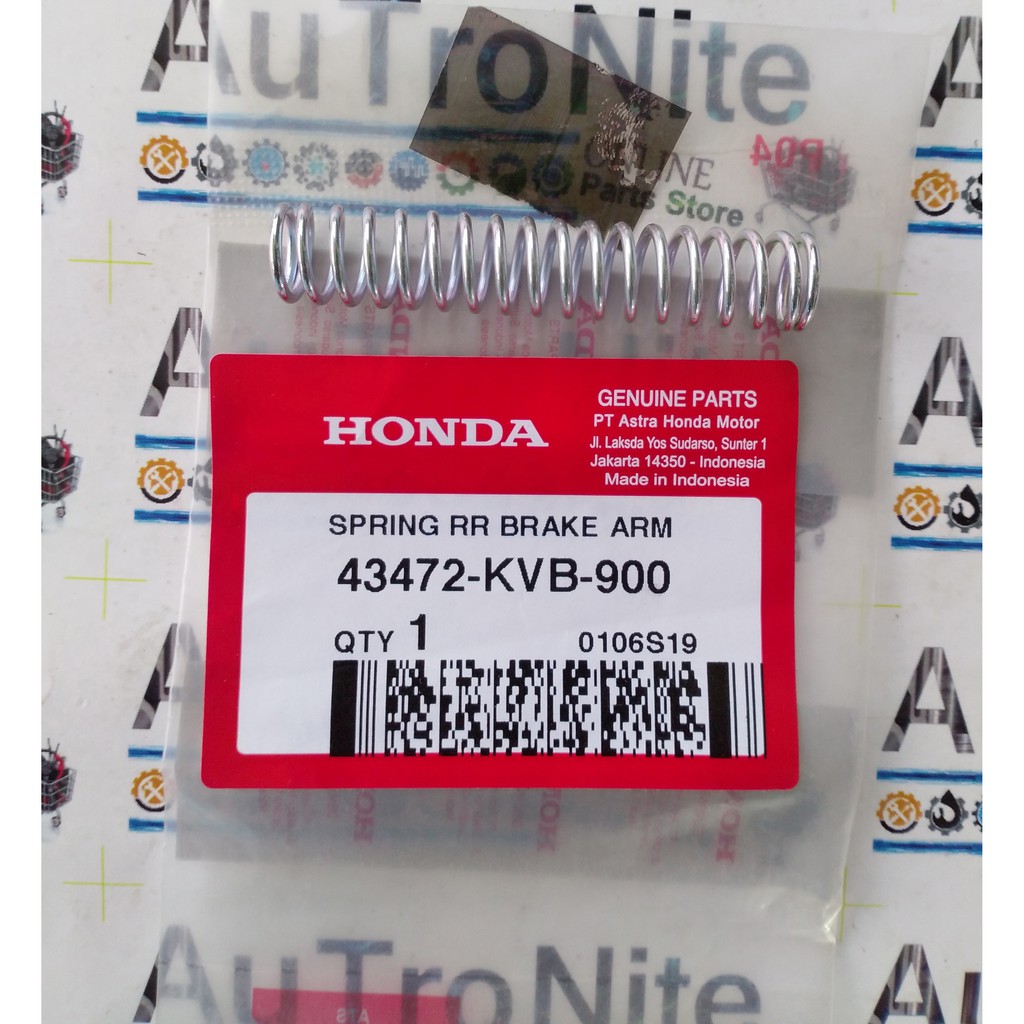 Spring Rear Brake Arm Per Paha Rem Tromol 43472-KVB-900 Ori Honda Beat Genio Giorno Spacy Scopy Vari