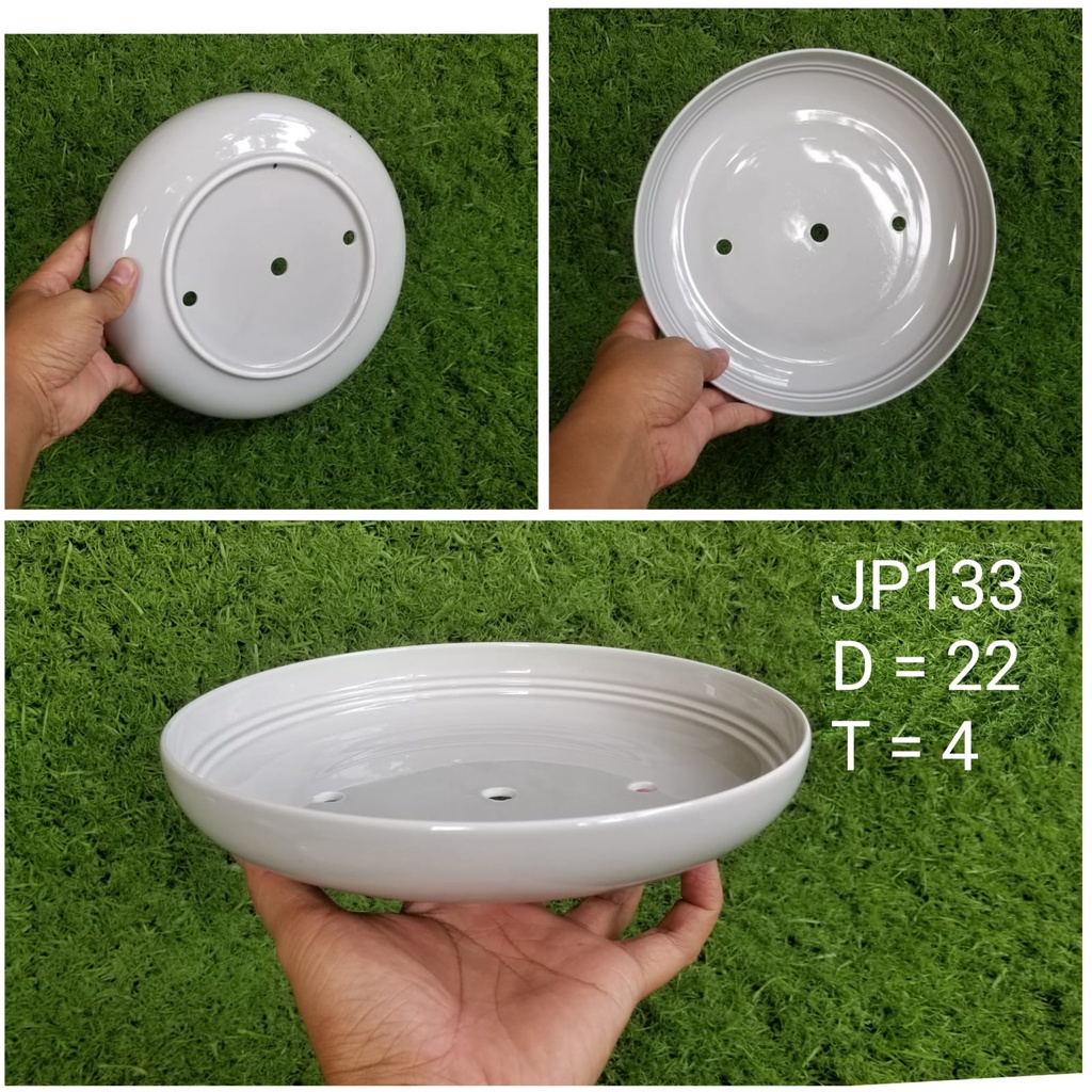 Pot keramik bulat ceper JP133