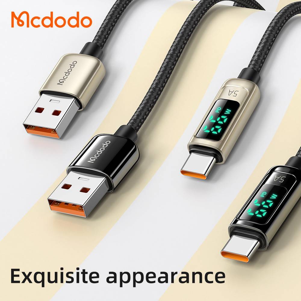 MCDODO CA-869 DIGITAL DISPLAY PRO KABEL CHARGER USB TYPE C CABLE TURBO CHARGE 5A XIAOMI SAMSUNG VIVO