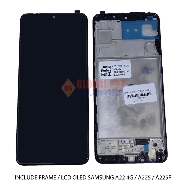 INCLUDE FRAME ORI OLED / LCD TOUCHSCREEN SAMSUNG A22 4G / A225 / A225F