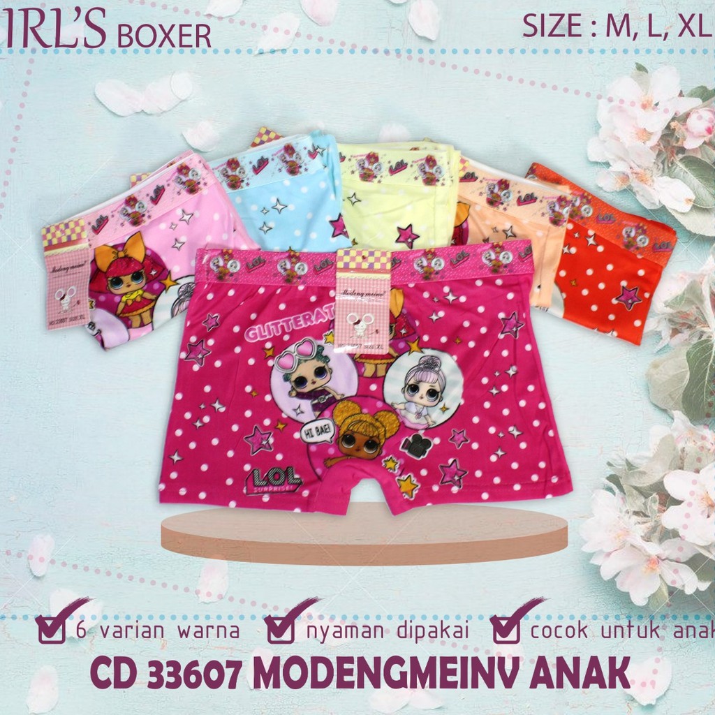 BEE - Celana Dalam Anak Celana Pendek Anak Perempuan Cd Boxer Mini Pop Anak