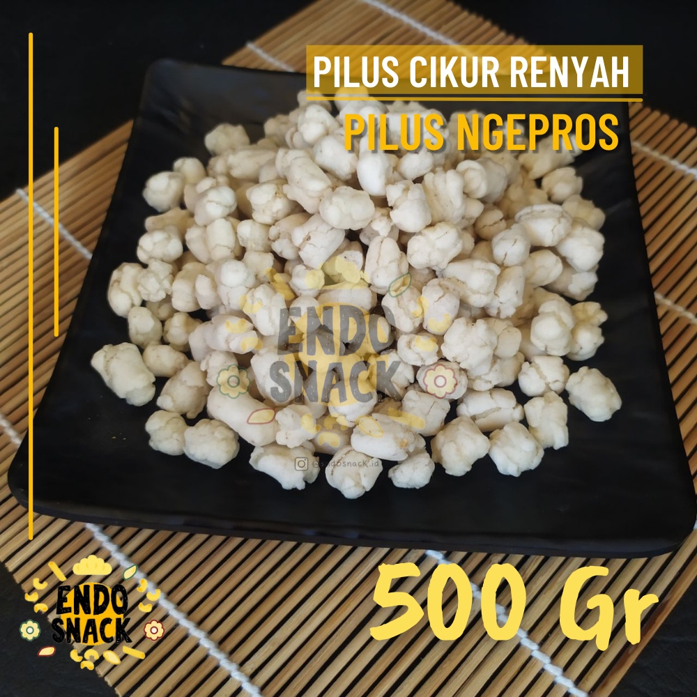 500gr Pilus CIkur Renyah tidak Keras, Empuk, Ngepros Rasa CIkur Topping Baso Aci, Cuanki