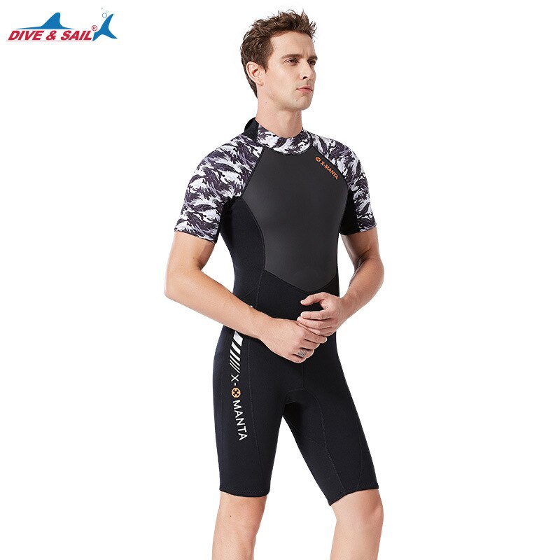 PREORDER Menyelam & Berlayar Baru Pria 1.5MM Wetsuit Shorty Scuba Diving Berselancar
