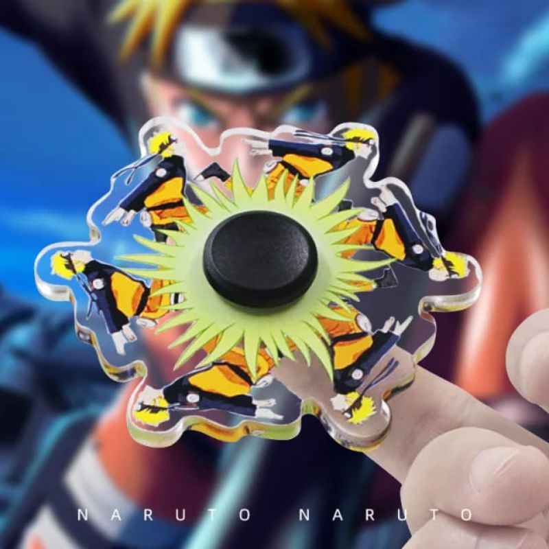 Mainan Fidget Spinner Kartun Anime / Karakter Naruto / Among Us / Pokemon