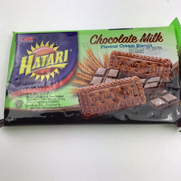 HATARI CHOCOLATE MILK FLAVOUR CREAM BISCUIT 190 g