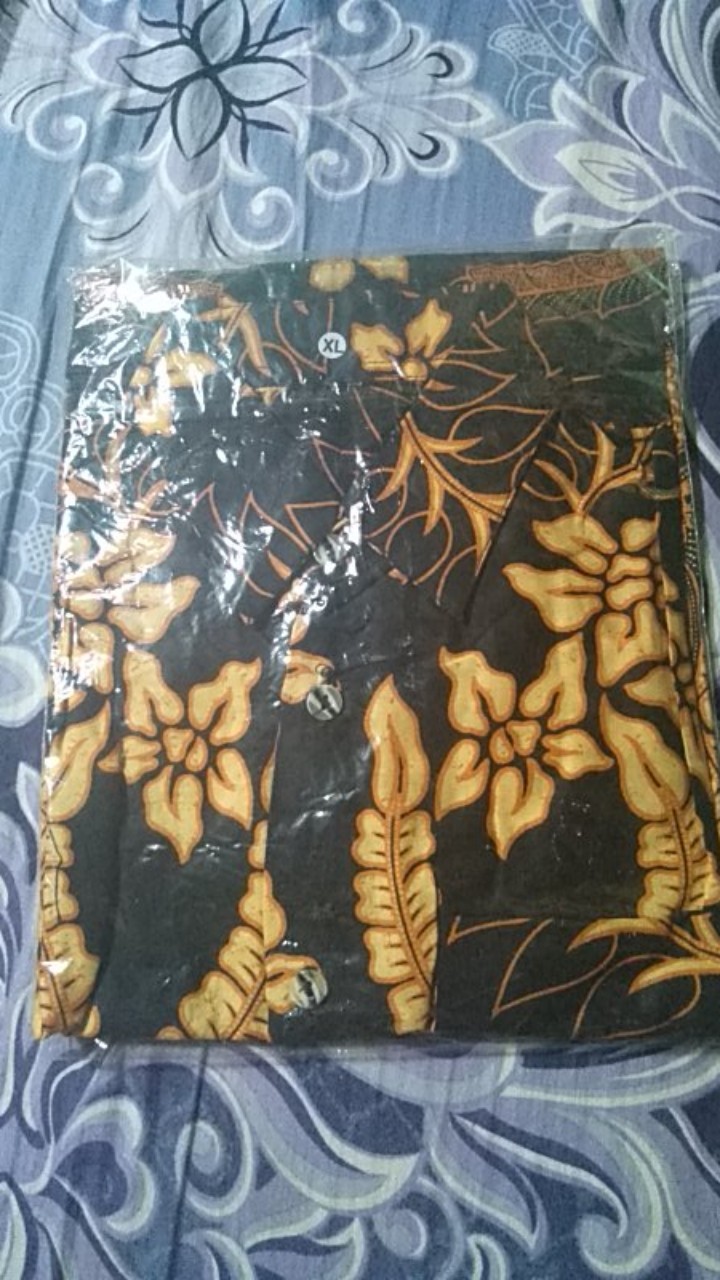 Baju Batik Couple Ayah Dan Anak Cowok Motif Manuk Tarung Sogan / Cod