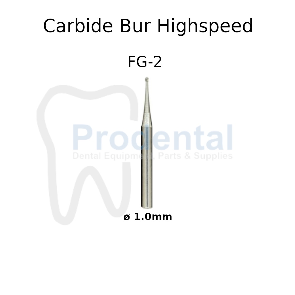 Bur tulang carbide tungsten bur gigi metal highspeed round fissure FG2