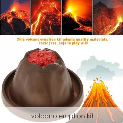 VOLCANO ERUPTION KIT experiment toys mainan gurung berapi