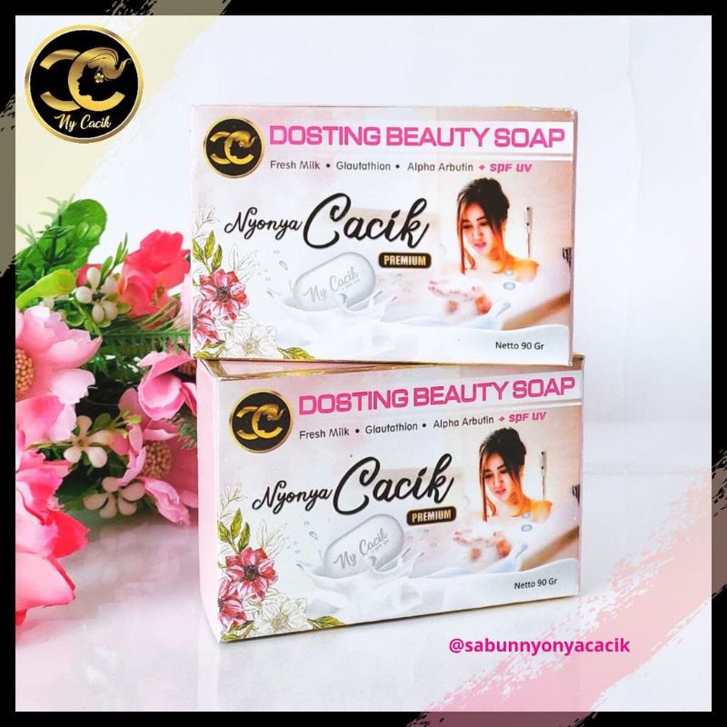 by.aulia.blitar SABUN DOSTING NYONYA CACIK SPF ORIGINAL / SABUN SUSU GLUTATHIONE 90gr / SABUN CACIK 