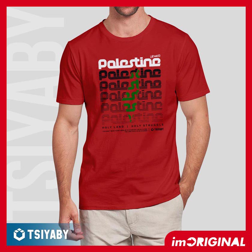 Kaos Palestina Pria Distro Muslim Bandung Tsiyaby - Palestine Will Never Lose Lengan Pendek