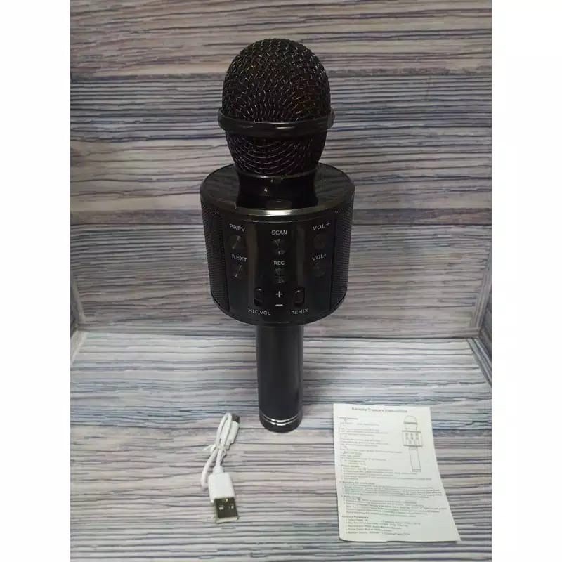 Mic Bluetooth WS-858 (Bahan Besi) Wster Smule Wireless / Microphone Karaoke