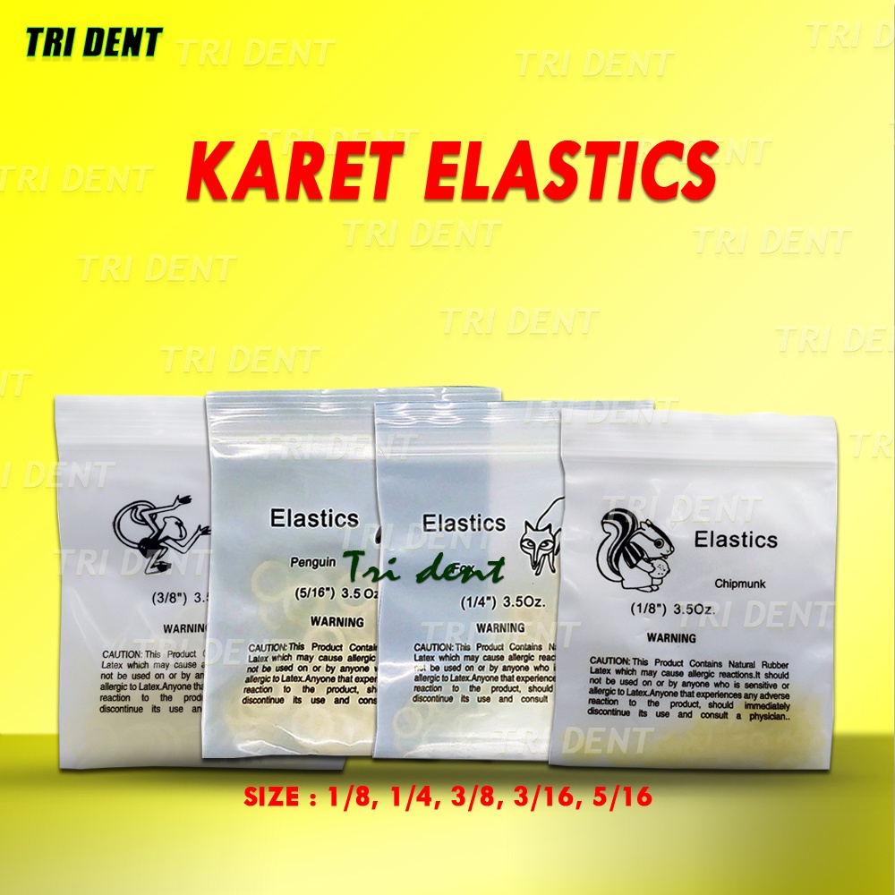 Dental karet elastik ortho / karet gigi behel elastis / rubber band / Elastic rubber Band