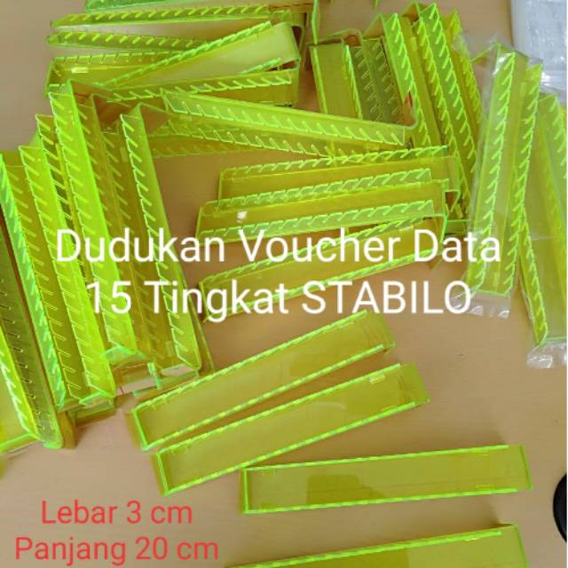 Dudukan pajangan kartu / voucher kecil stabilo