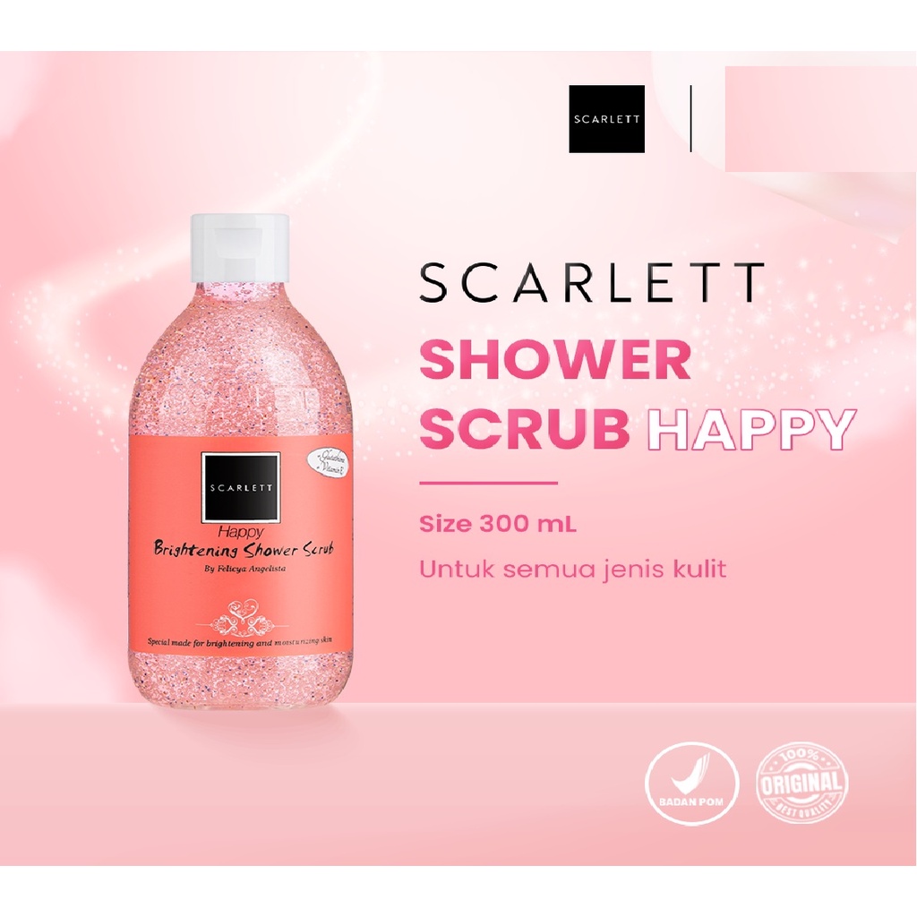 Jual Scarlett Whitening Shower Scrub Happy Sabun happy scarlett