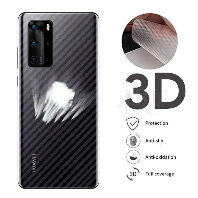 3D Guard Back Carbon Fiber Film For Huawei P 9 10 20 30 40 50 Pro Screen Protector on for Huawei Mate 8 9 10 20 30 40 Pro